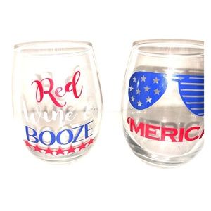Fourth of July wine glasses